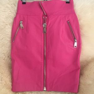 Pink leather shirt by Moschino